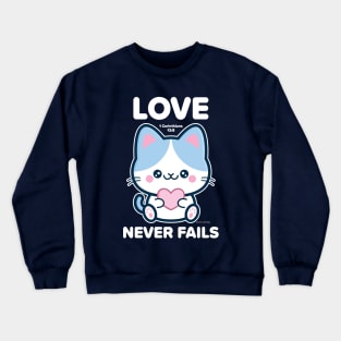 Love Never Fails - 1 Corinthians 13:8 Crewneck Sweatshirt